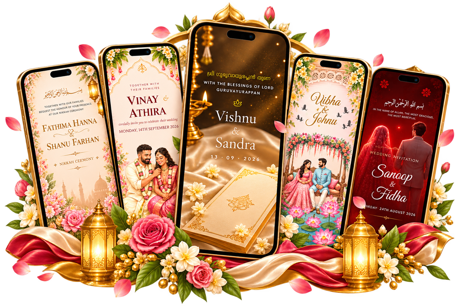 Digital wedding invitations showcase